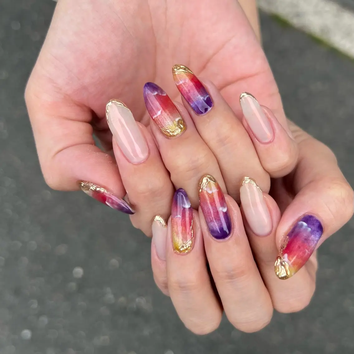 ネイル グラデーション Lumière nail_RIKAのネイルデザイン