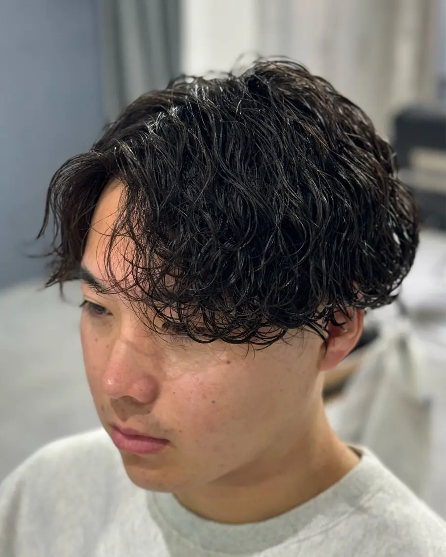 【人気No.2】メンズカット+波巻パーマの写真