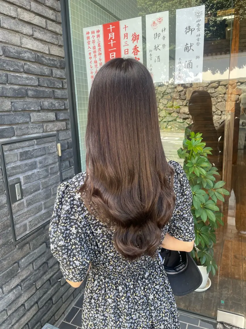 ロング カラー グレージュ オリーブグレージュ オリーブグレー ヘアカラー oxcreation Kaitoのヘアスタイル