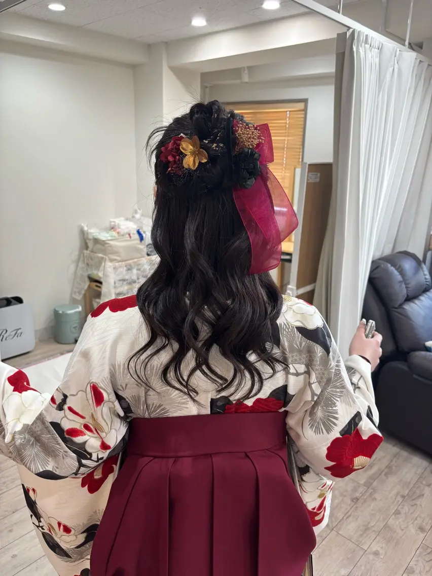 ロング ヘアアレンジ ハーフアップ ヘアセット Gypsoly ☺︎ゆきのその他イメージ