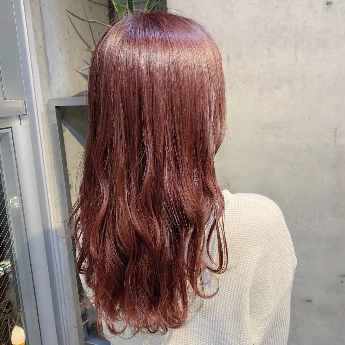ロング カラー ブリーチ ブリーチなしカラー ピンクカラー 渋谷ブリーチカラー 韓国ヘアyuikoのヘアスタイル