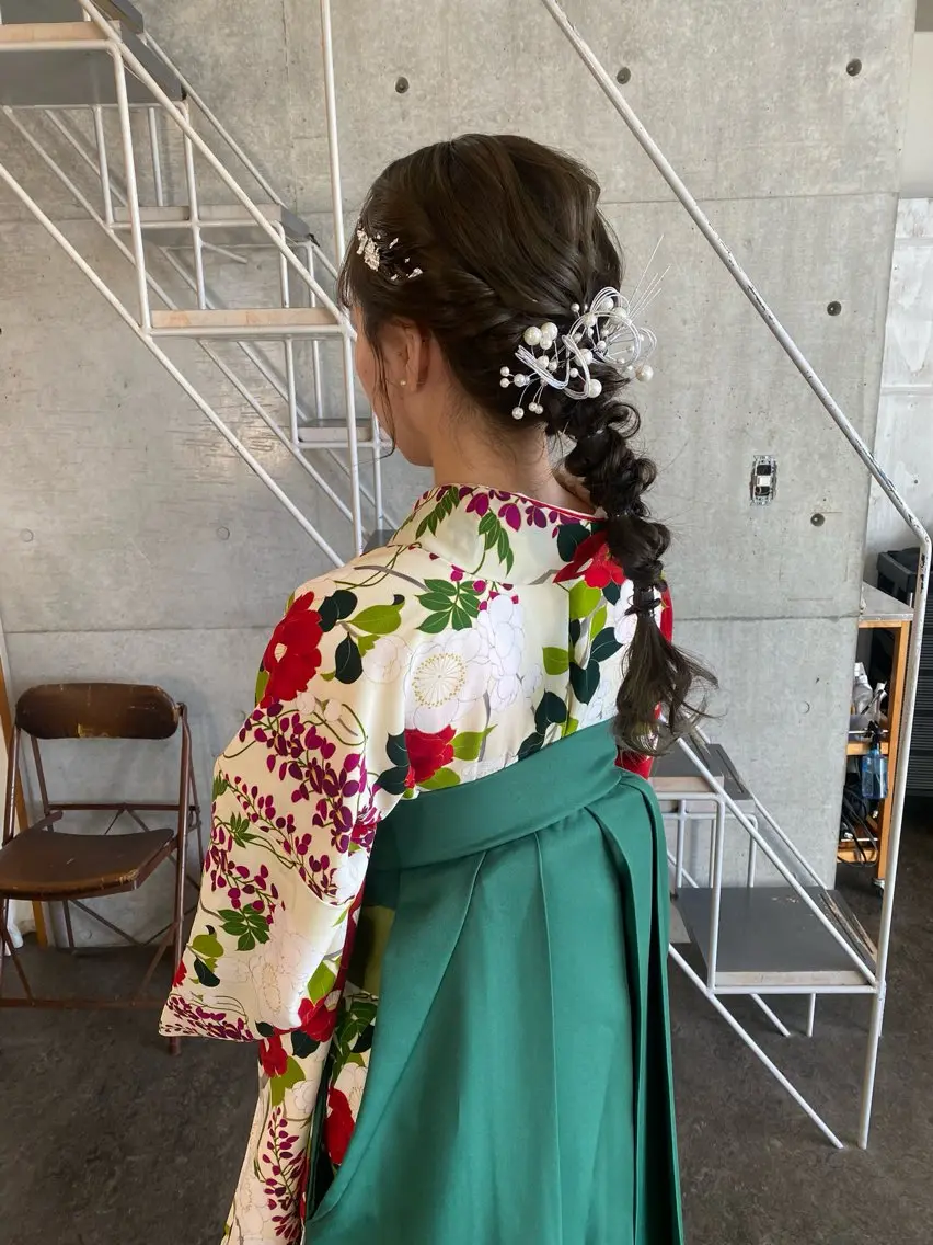 ロング 着付け モリモト サナのヘアスタイル