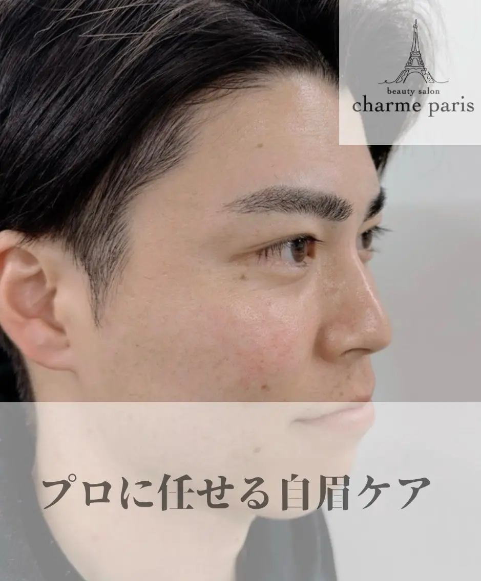 メンズ アイブロウ フジワラ ヤスのヘアスタイル