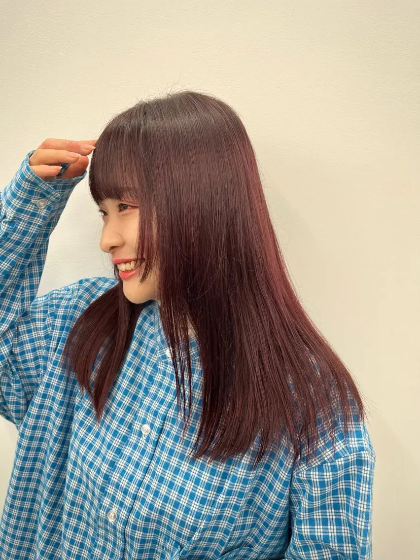 ミディアム カラー ボブパーマ/縮毛矯正 /かわいい/せき🫧のヘアスタイル