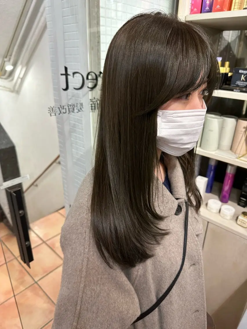 ロング カラー 髪質改善🩵縮毛矯正 代々木/木下のヘアスタイル