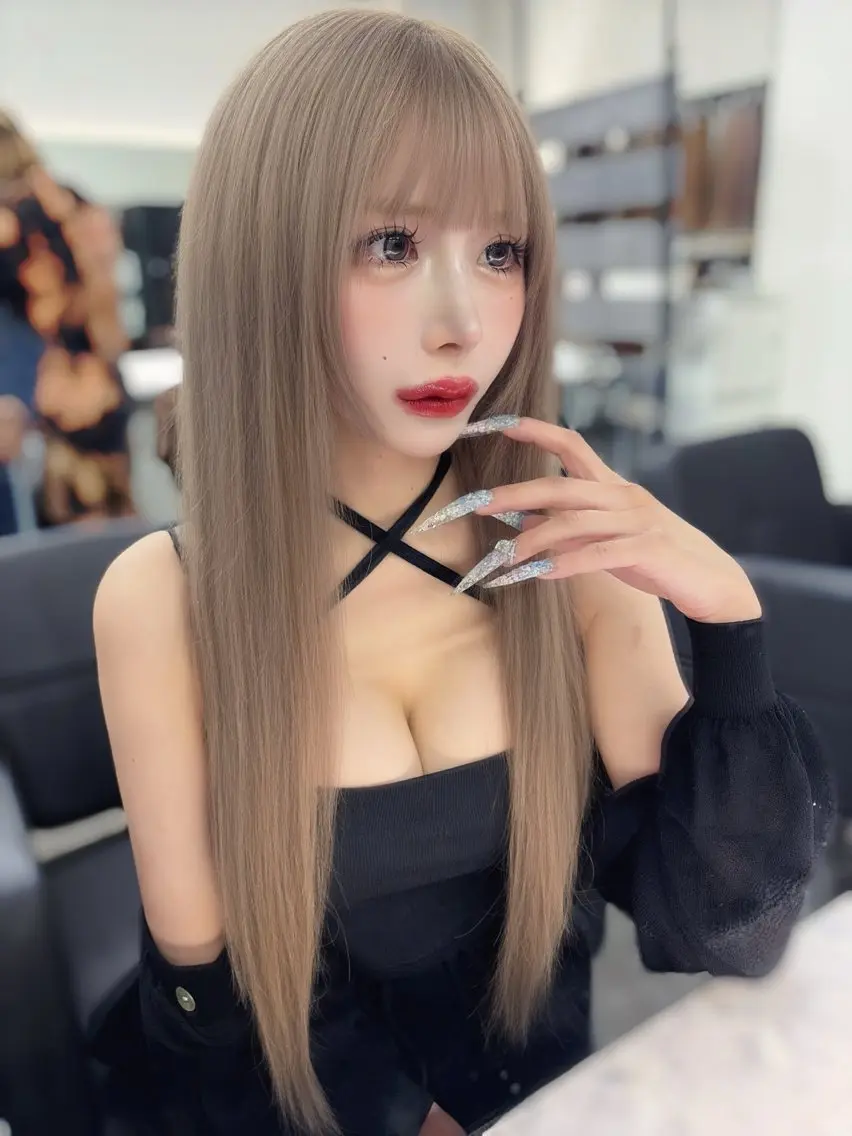 セミロング 顔まわりレイヤー 伸ばしかけ レイヤーカット 小顔カット モテ髪特化美容師 YO-SUKEのヘアスタイル