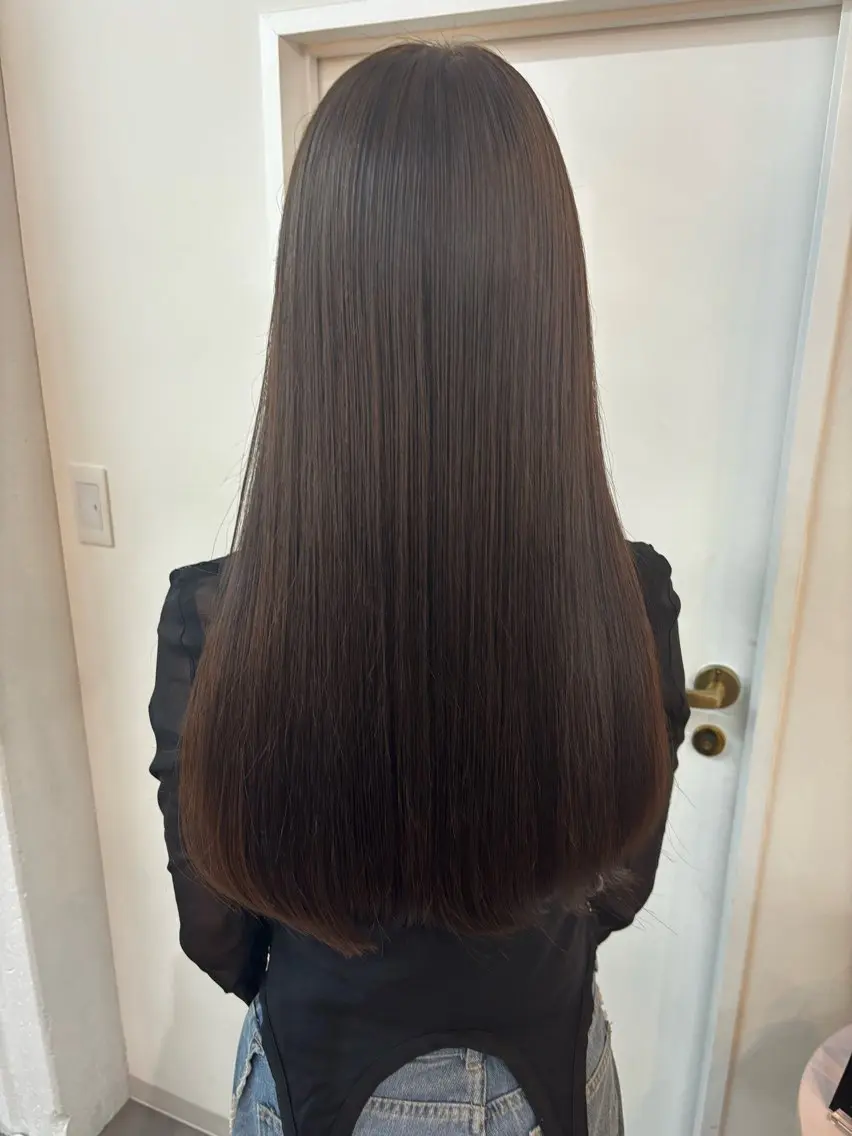 ロング カット ヘアカラー トリートメント 🤍Nozomi/ オリーブカラー🌿のヘアスタイル