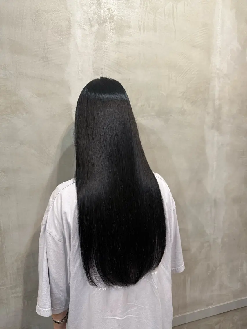 色落ちする黒染め🖤🖤🖤の写真