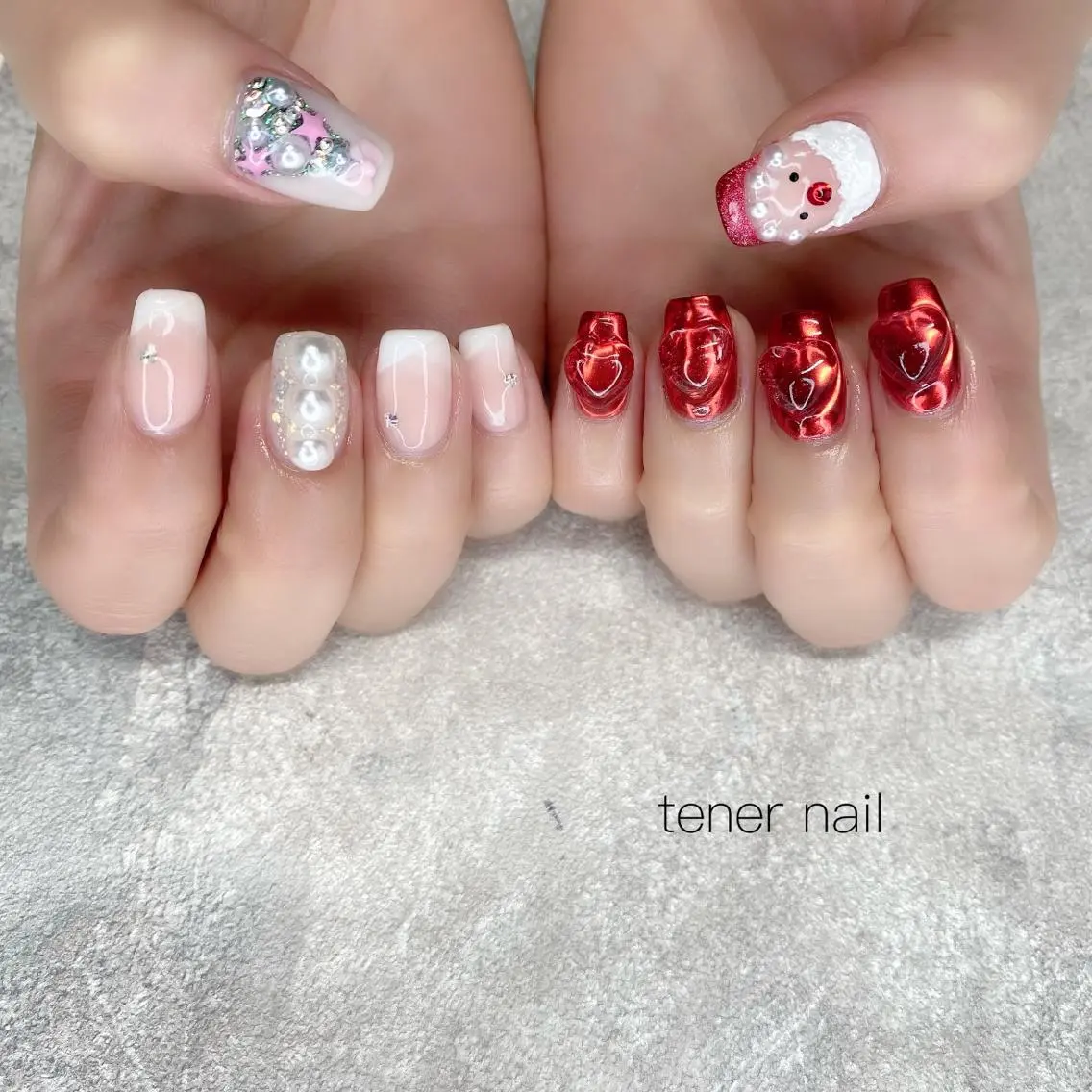 ネイル 冬ネイル クリスマス テネルネイル tener nailのネイルデザイン