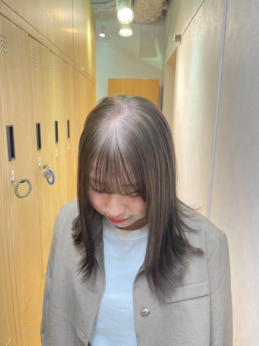カラー ベージュカラー オリーブベージュ カット ヘアカラー 暖色/透明感カラー /nanami★のヘアスタイル