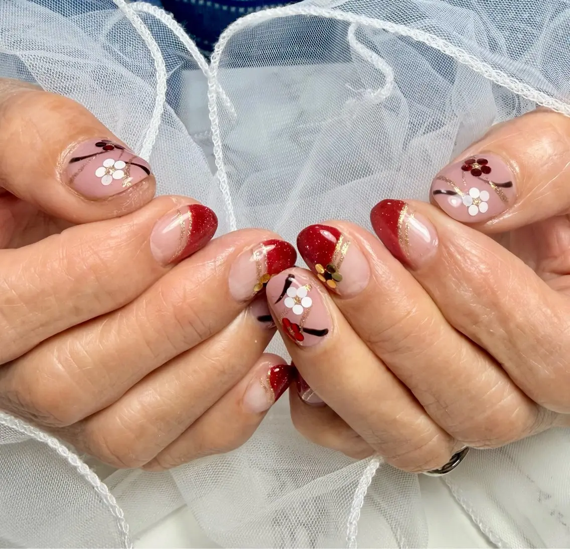 ネイル アニマル柄 アートネイル チークネイル フラッシュネイル フラッシュマグ Mai’s nailのネイルデザイン
