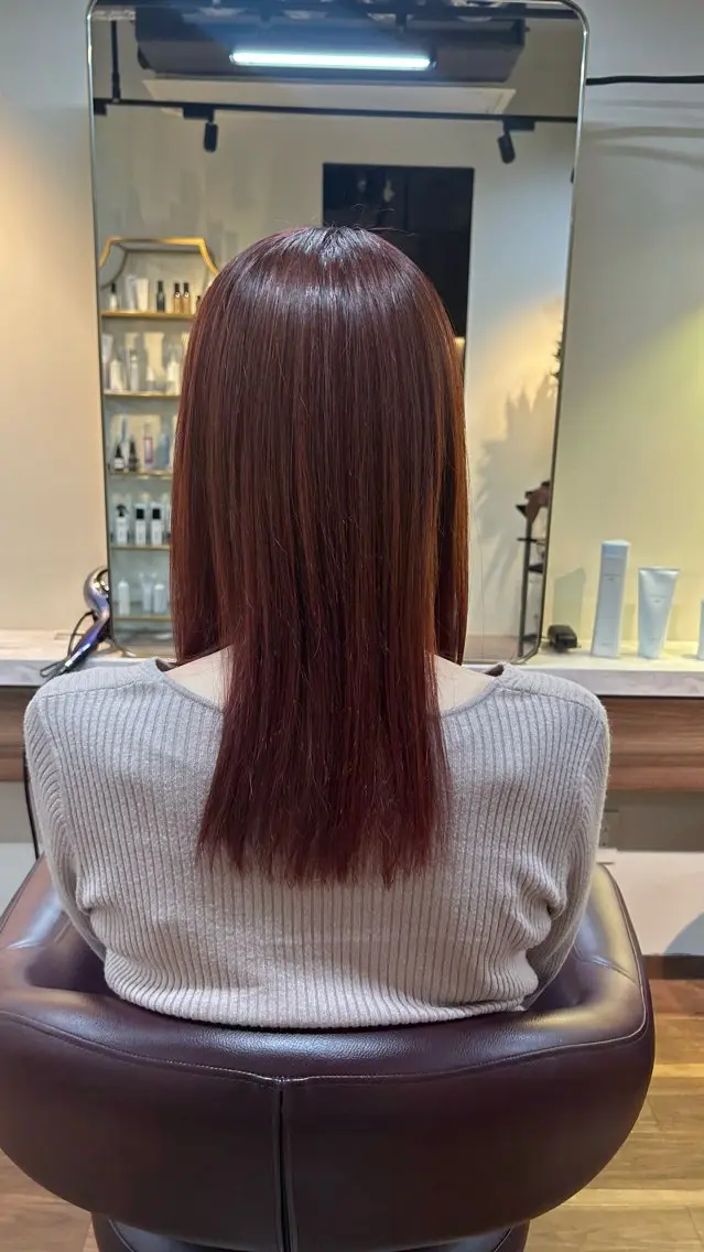 カラー ピンクカラー 野上 晃生のヘアスタイル