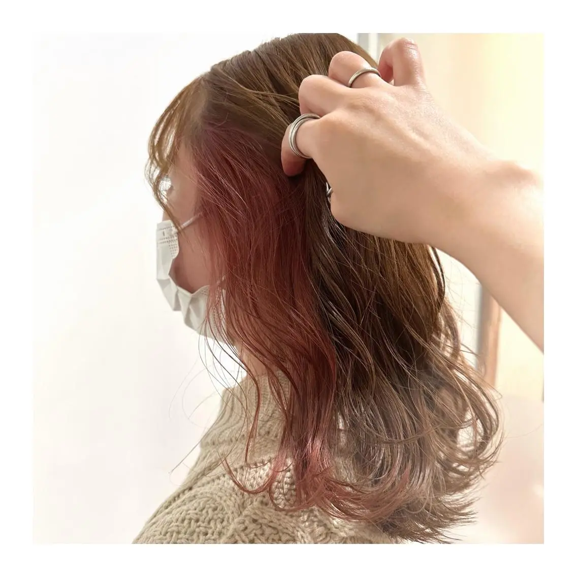 ミディアム カラー ヘアカラー あべ ゆうかのヘアスタイル
