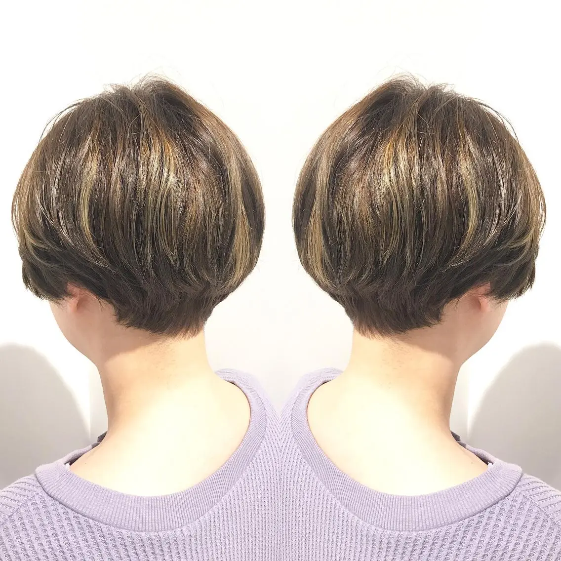 ショート カラー ショートボブ ハイライトカラー ボブ ハイライト ショートヘア カット ヘアカラー トリートメント ショートヘア💫 ハイトーン西田拓馬のヘアスタイル