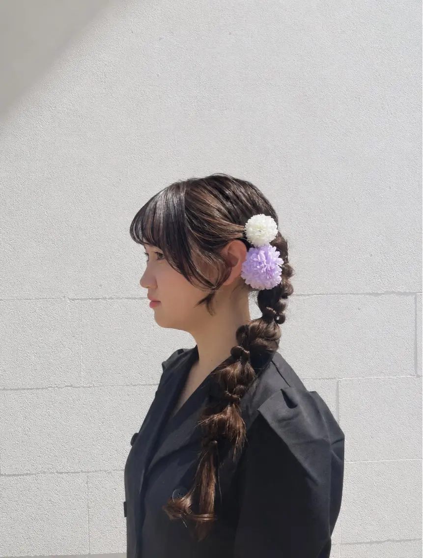 ヘアアレンジ ヘアセット 艶カラー/レイヤー カット🫧あいりのヘアスタイル