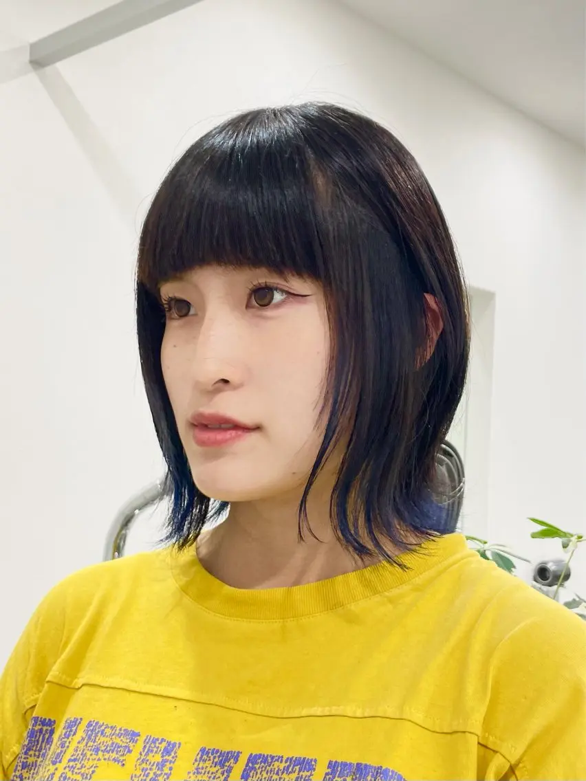 ショート カラー 黒髪 ヘアカラー ⭐トレンドカット&カ ラーCocoro🪿のヘアスタイル
