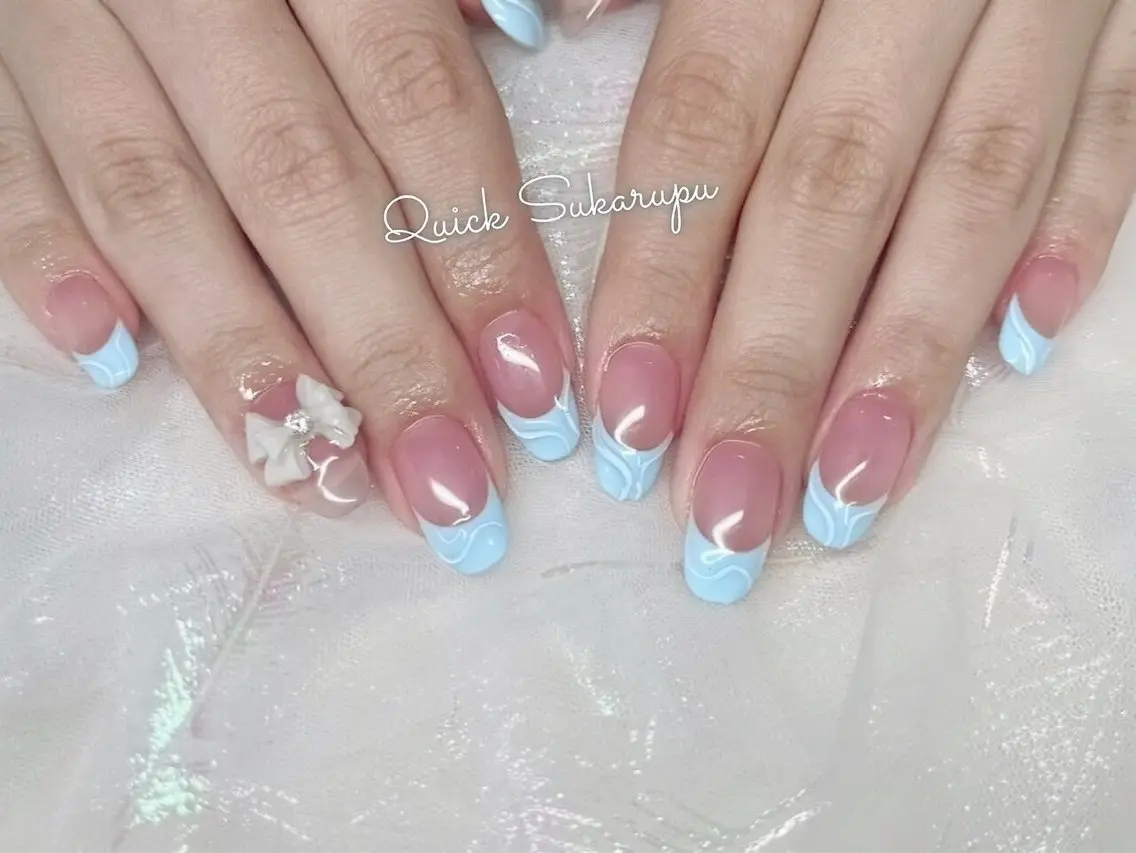 ミディアム Quick Sukarupuのネイルデザイン