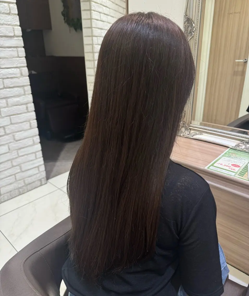 ロング カラー ブラウンカラー ロング 寺田 結月のヘアスタイル