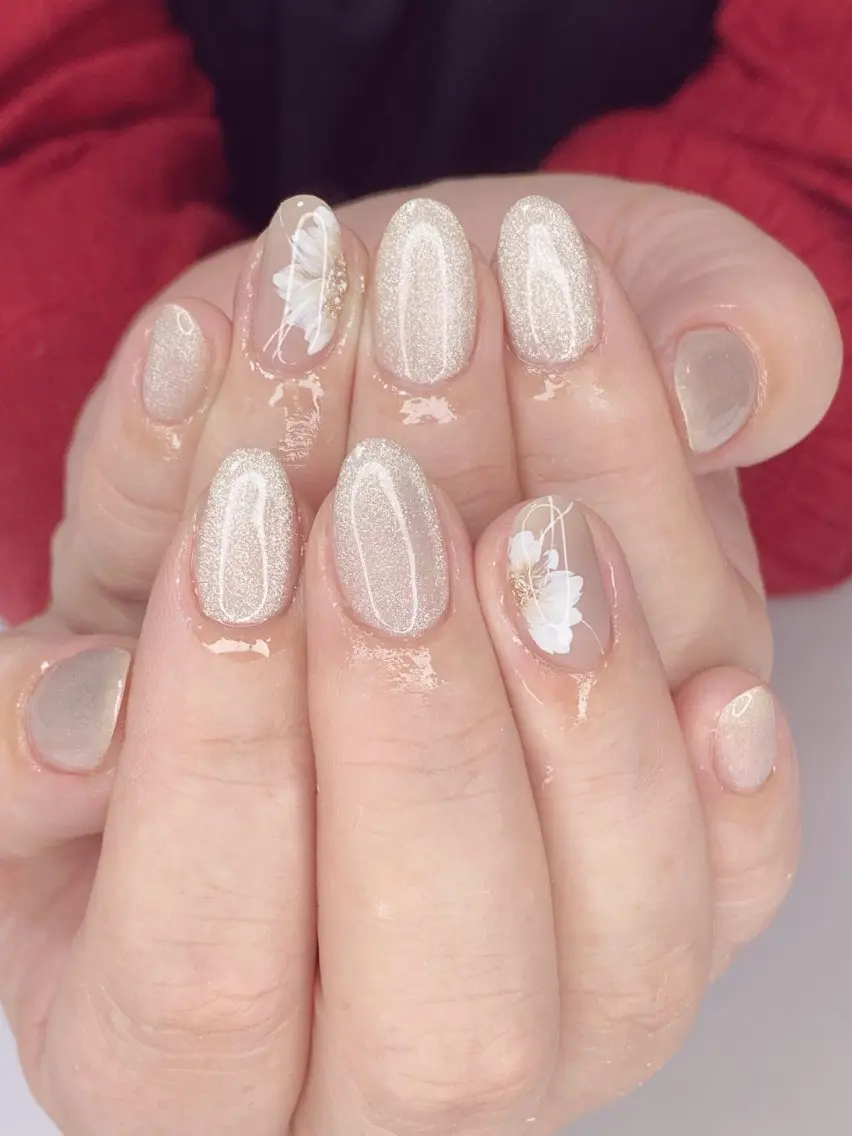 ネイル アートネイル オーロラネイル 桜ネイル クリアネイル フットネイル Nail Salon ertiのネイルデザイン