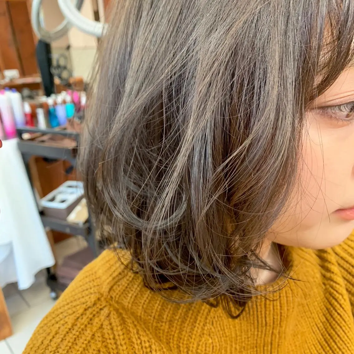 セミロング カラー ハイライトカラー ハイライト 加藤 綾華のヘアスタイル