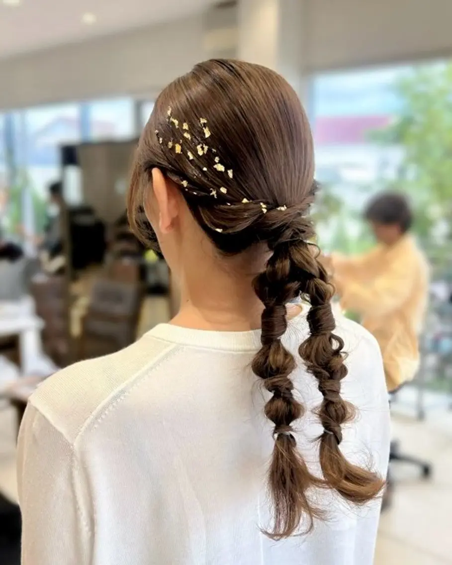 ロング ヘアアレンジ 透明感カラー/まつパ /アレンジ🩷フウカのマツエク・マツパデザイン