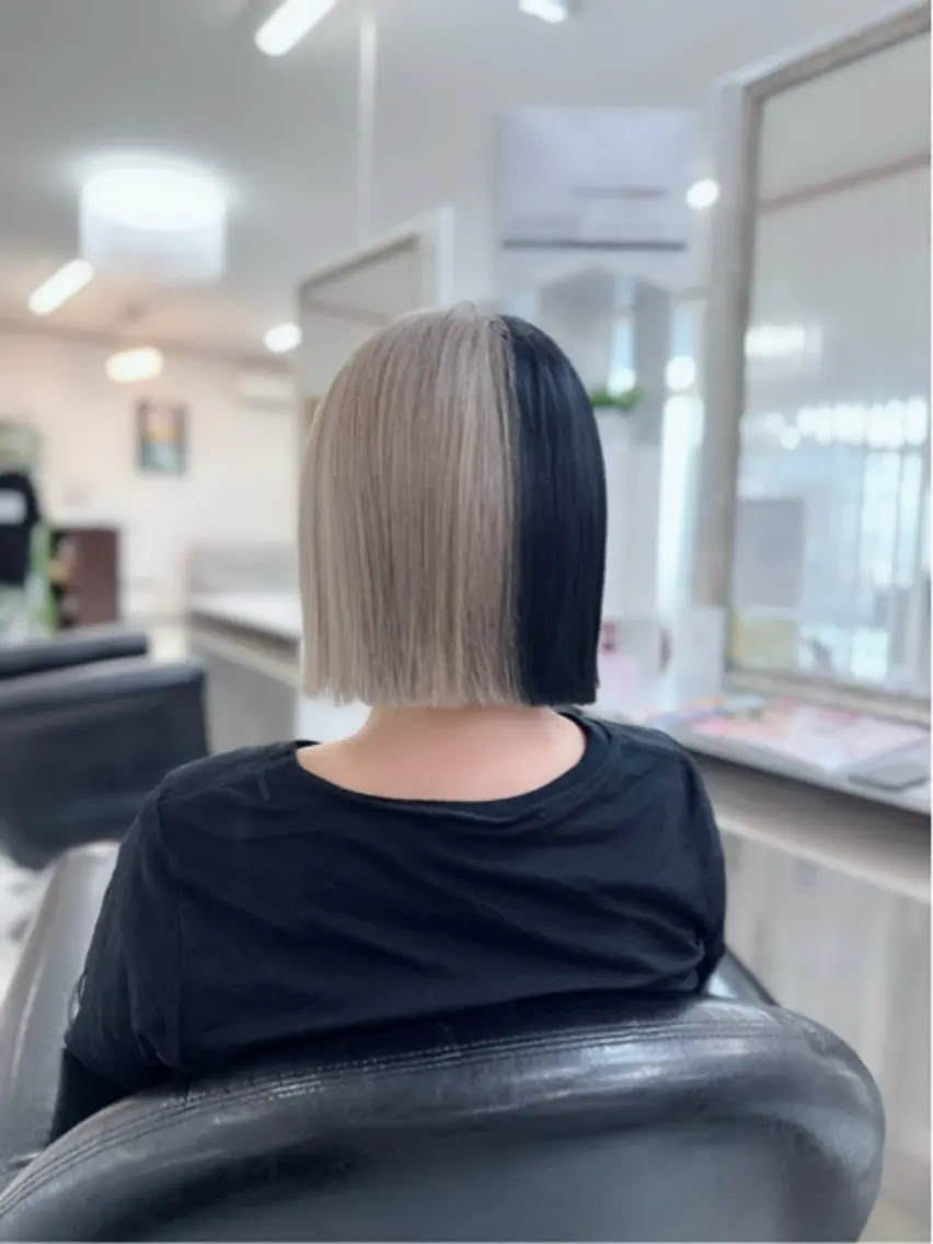 ミディアム カラー デザインカラー YURI ✨のヘアスタイル