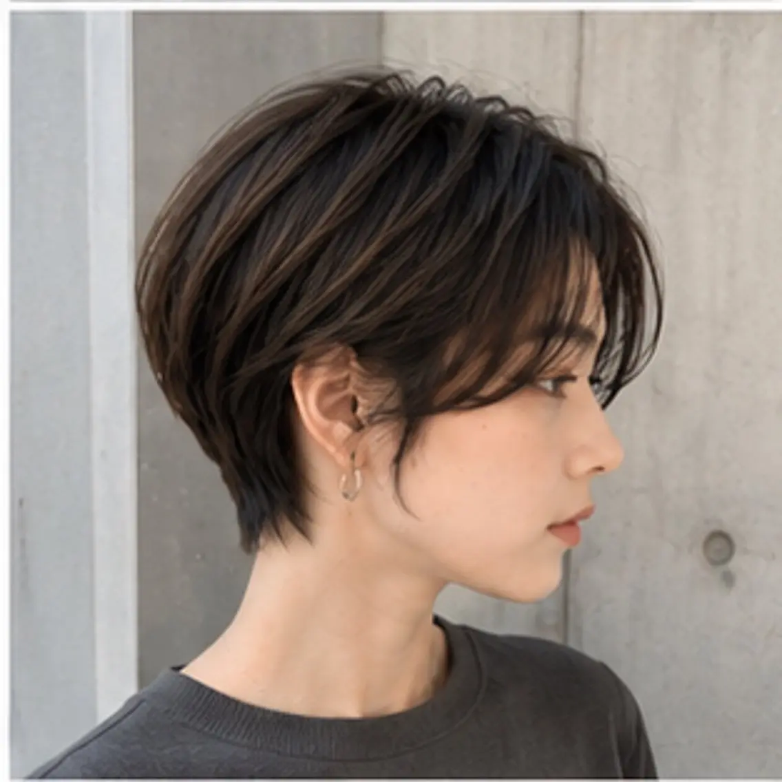 ショート ショートボブ ハンサムショート 丸みショート ボブ ショートヘア 《期間限定無料》 くびれショート 日向のヘアスタイル
