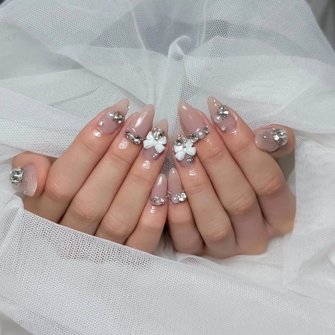 ロング カラー グラデーションカラー 韓国風ヘア ハンドネイル hiro koのネイルデザイン