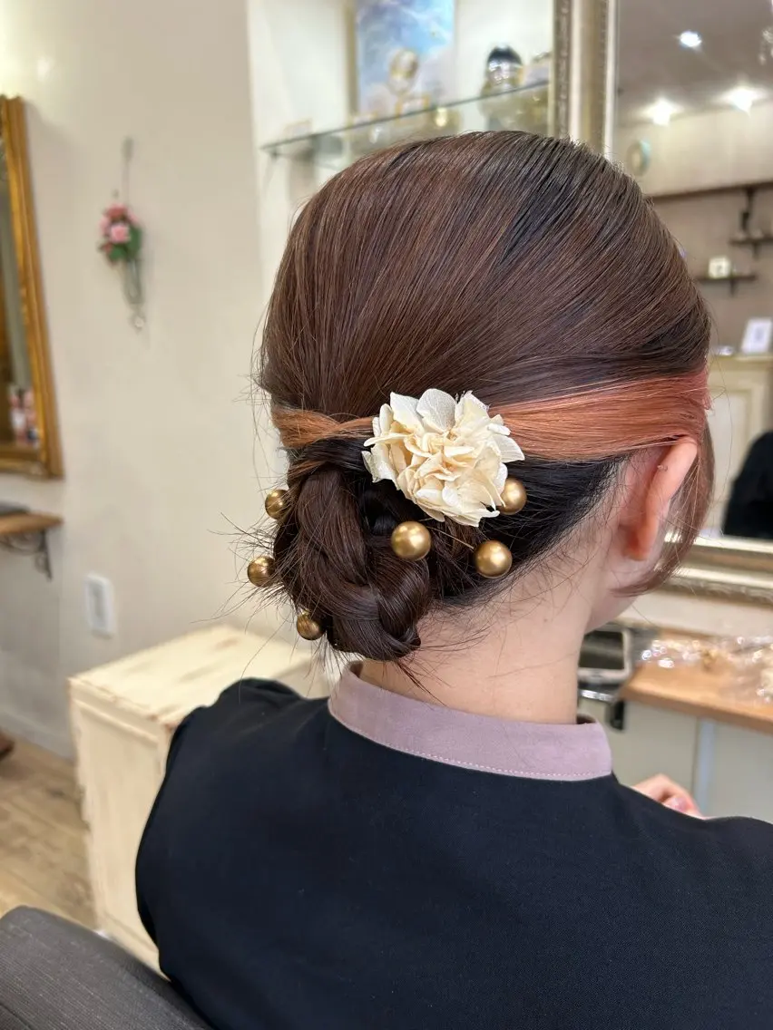 ヘアアレンジ 着物ヘア ヘアセット Plaatje💐 ゆずはのヘアスタイル