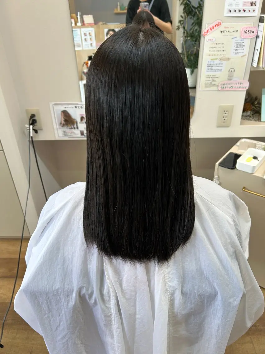 ロング 縮毛矯正 中野 未来のヘアスタイル