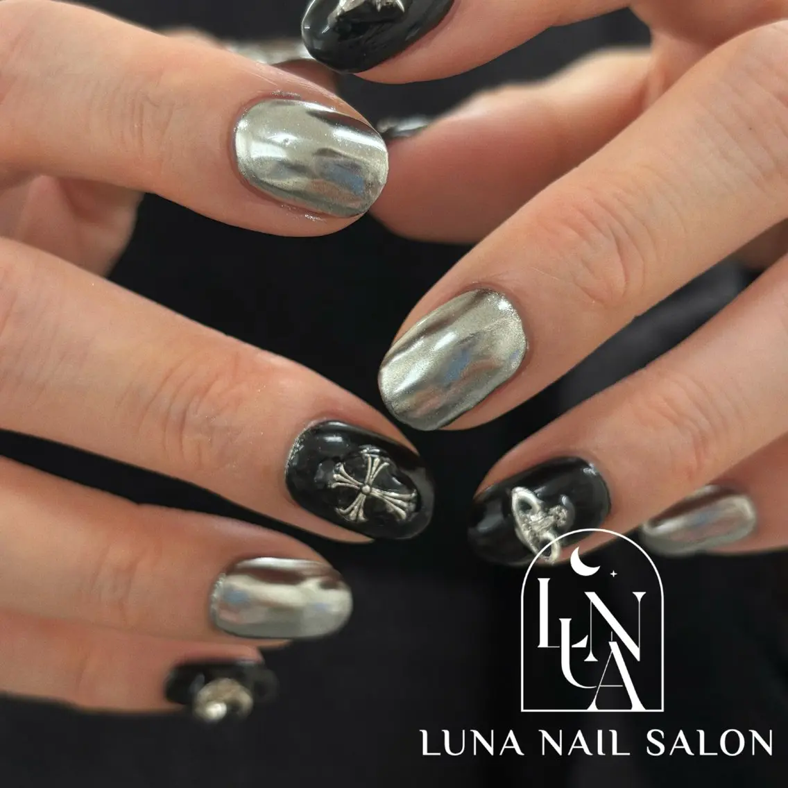 ネイル アートネイル フレンチネイル ジェルネイル ガラスフレンチ 韓国ネイル ハンドネイル ハンドケア LUNA Nail salon💕のネイルデザイン