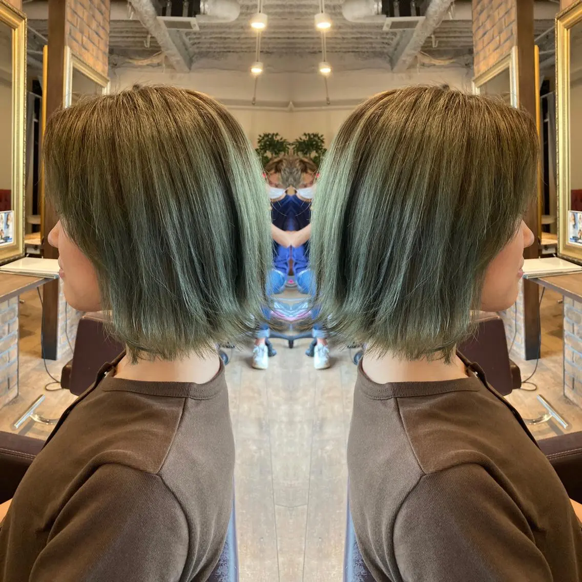 ショート カラー ヘアアレンジ バレイヤージュ レイヤーカット 美髪・艶髪特化美容師 RYOJIのヘアスタイル