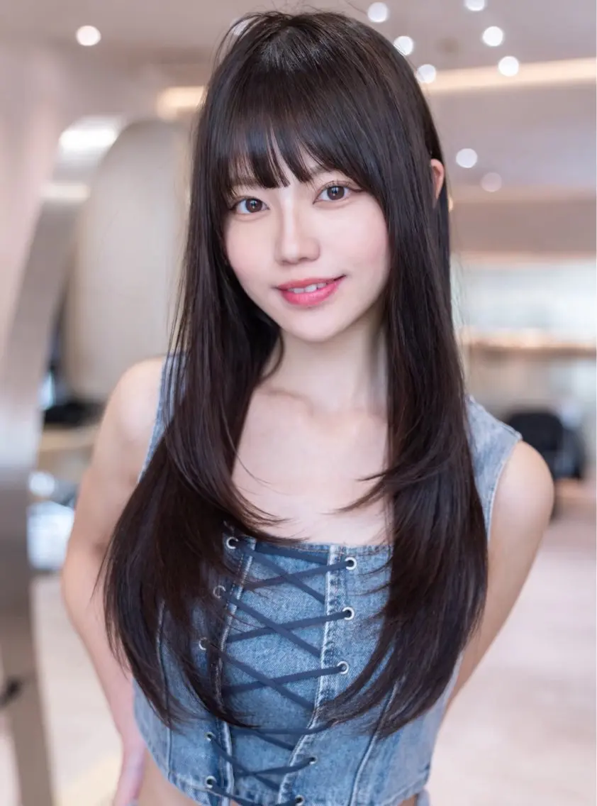 ロング カラー カット ヘアカラー トリートメント 透明感カラー 渋谷美容師みひろのヘアスタイル