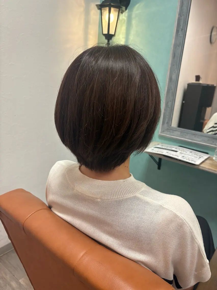 ショート カラー ブラウンカラー ナチュラルブラウン ERII /伏見 カットモデル募集中!のヘアスタイル