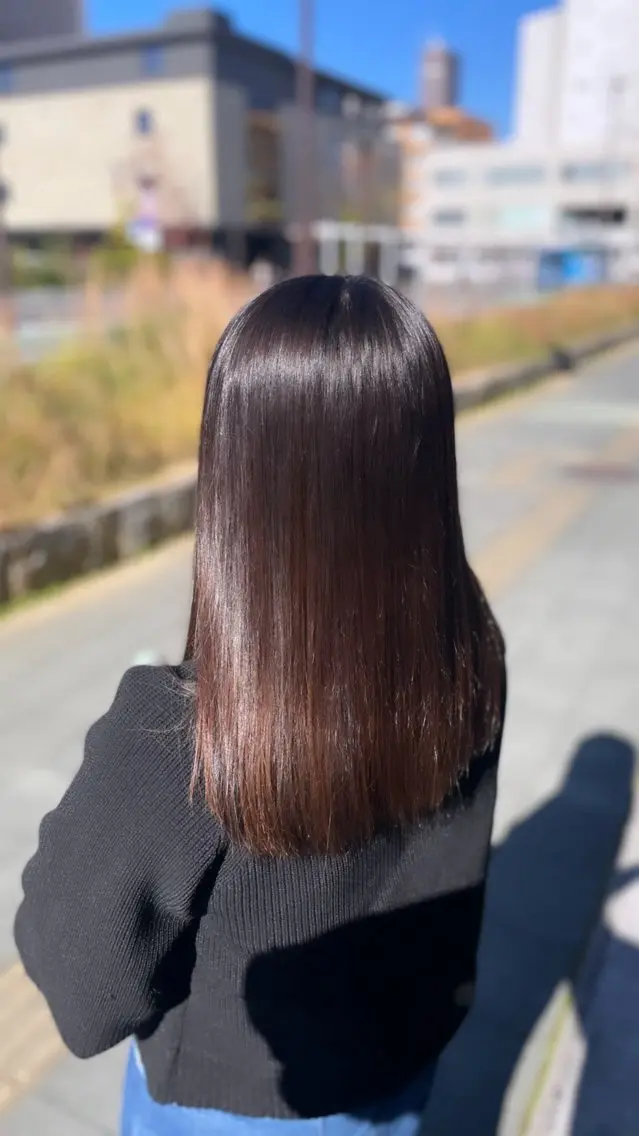 セミロング 縮毛矯正 辻 雅也のヘアスタイル
