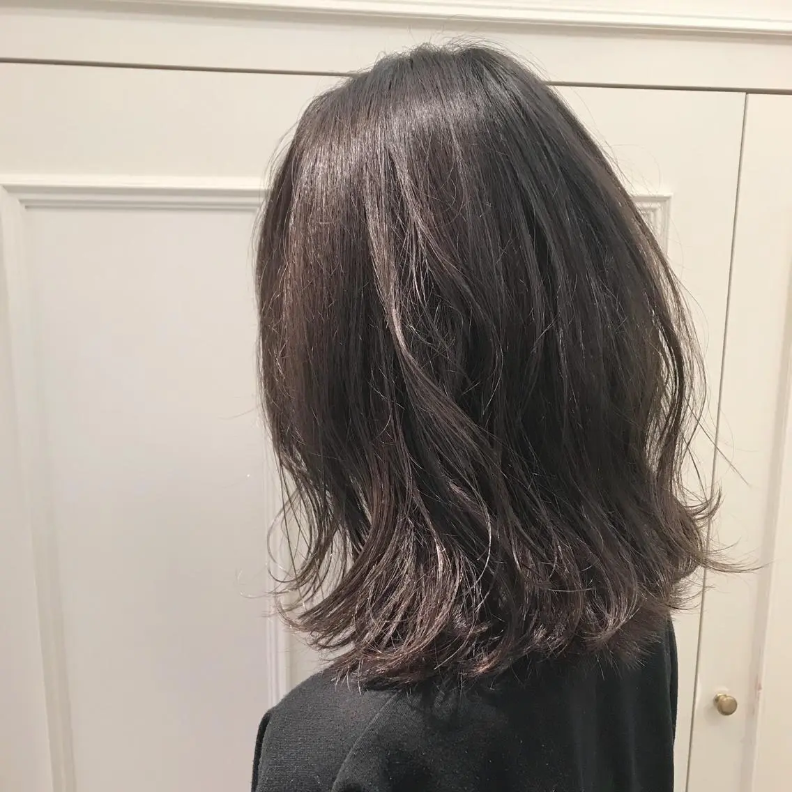ミディアム カラー 透明感カラー グレージュ 大久保 愛のヘアスタイル