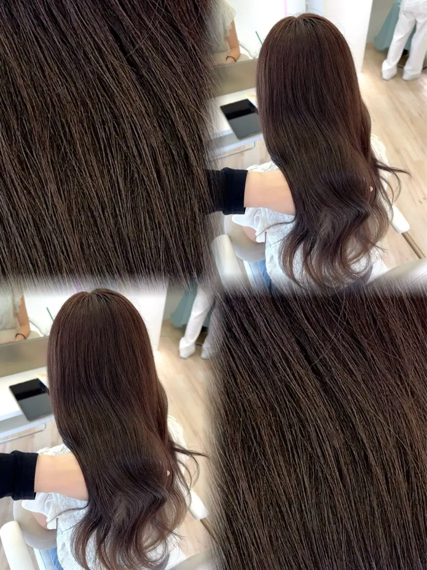 ロング カラー ヘアカラー ParveMix 岡本えりかのヘアスタイル