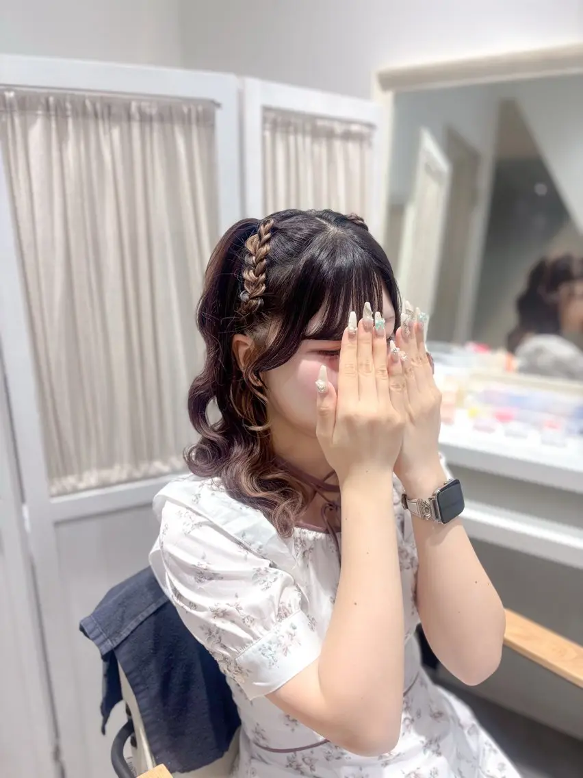 ミディアム ヘアセット ⭐︎moe 【ヘアセット🧸】のヘアスタイル
