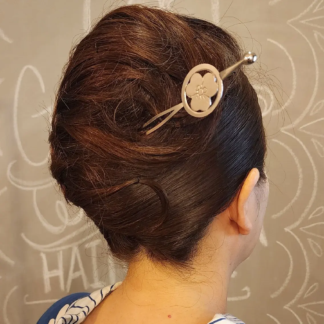ヘアアレンジ セミロング 浴衣 ESTELA... OHARA のヘアスタイル