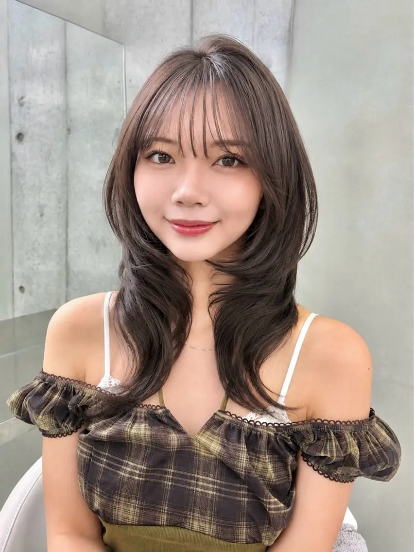 セミロング カット ヘアカラー トリートメント 大宮🤍縮毛矯正 レイヤー🪽なるのヘアスタイル