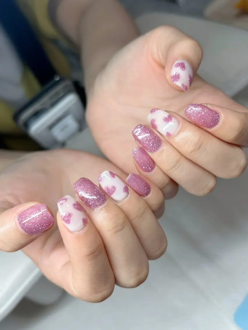 ネイル アートネイル オーロラネイル フレンチネイル ジェルネイル ガラスフレンチ RINN ANA.CHUOのネイルデザイン