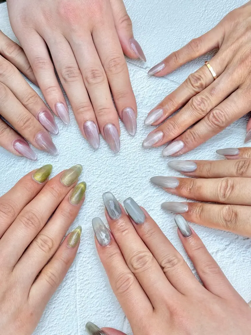 【大人気💎】マグネットネイル🧲フラッシュネイル📸オーロラネイル💿ミラーネイル🪞の写真