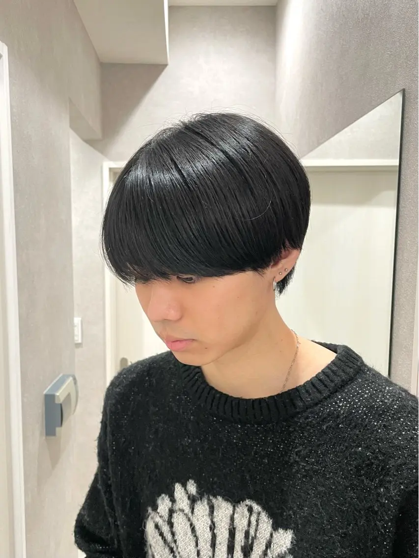 ショート カラー メンズ カルマパーマ マッシュ メンズパーマ ツーブロック 刈り上げ 【東北メンズヘア1 位受賞🥇】本間祐太のヘアスタイル