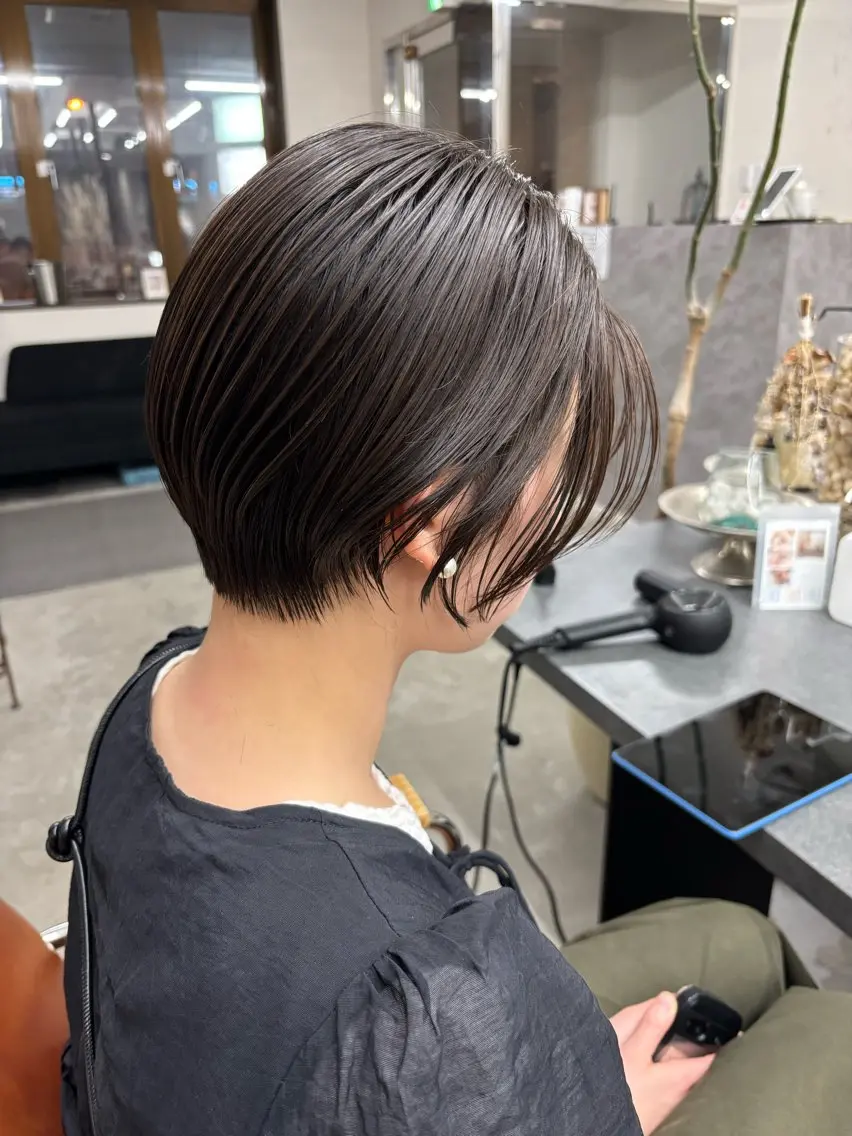 ショート カラー パーマ ショートヘア カット トリートメント nico 麻生 やまざきれいのヘアスタイル