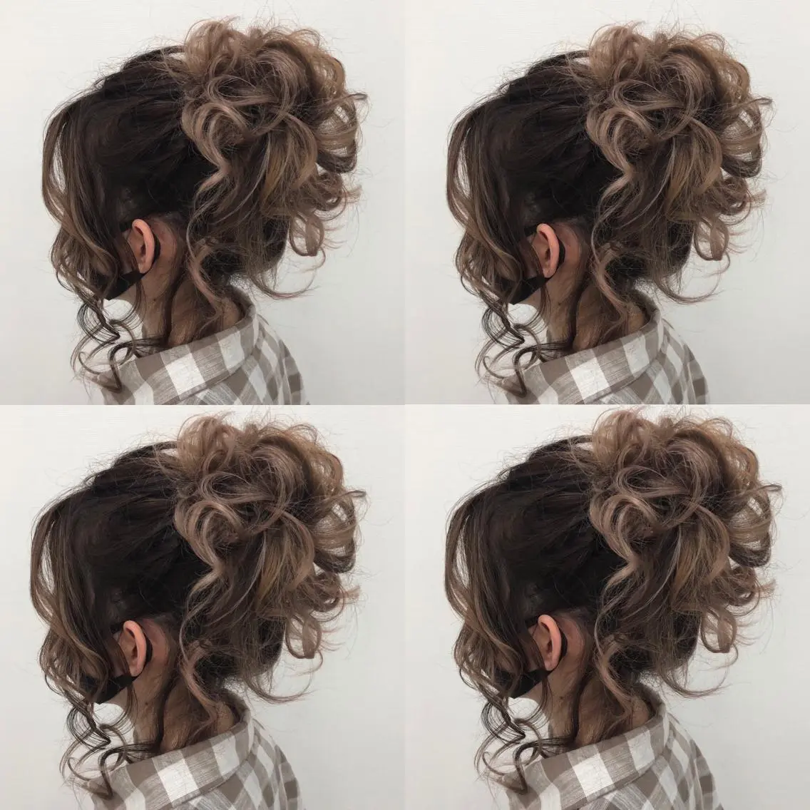 セミロング ヘアアレンジ お団子ヘア 🌷MAYU 🌷のヘアスタイル