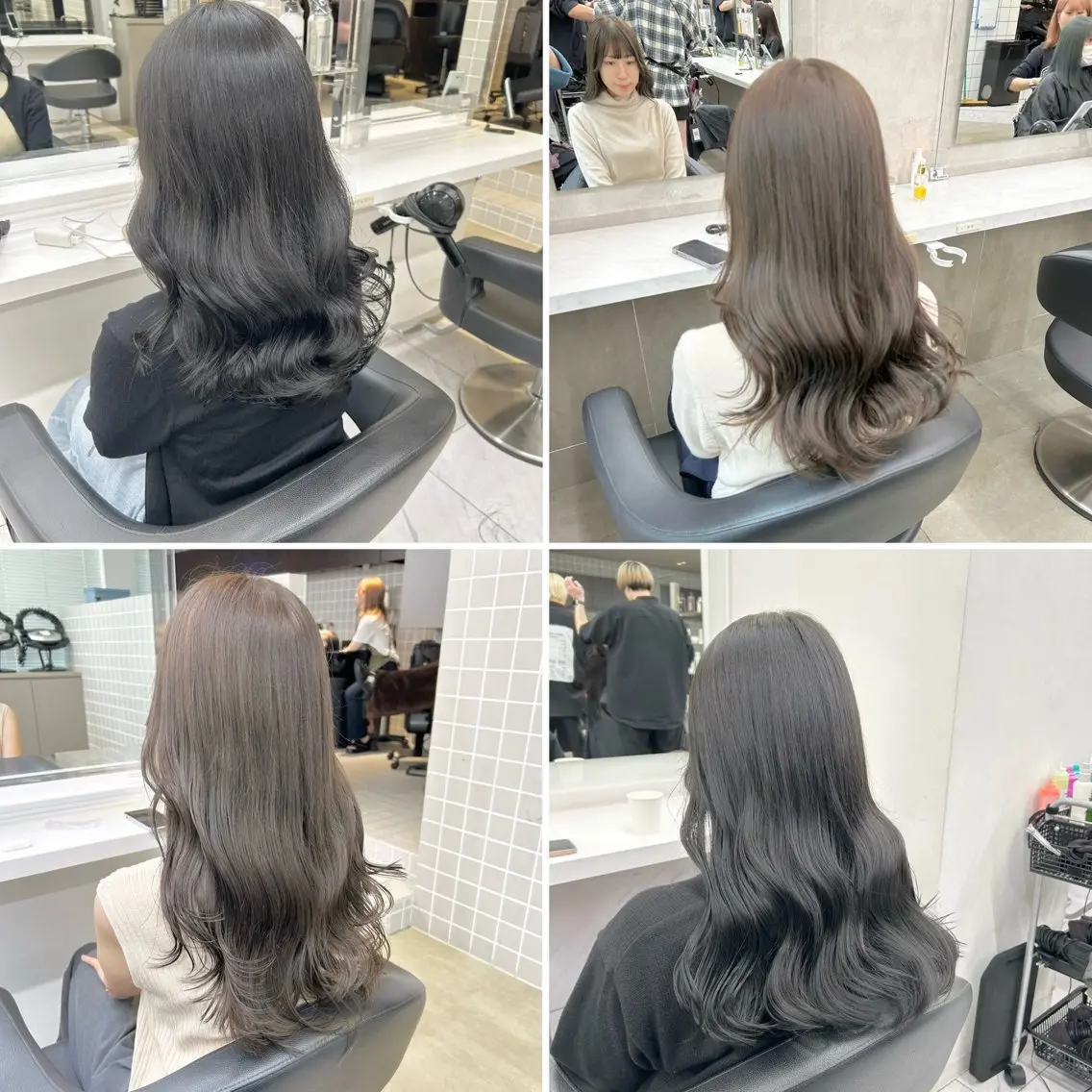 ミディアム カラー パーマ ヘアアレンジ メンズ キッズ 🦋縮毛/韓国レイヤ ー/透明感カラー🦋のヘアスタイル