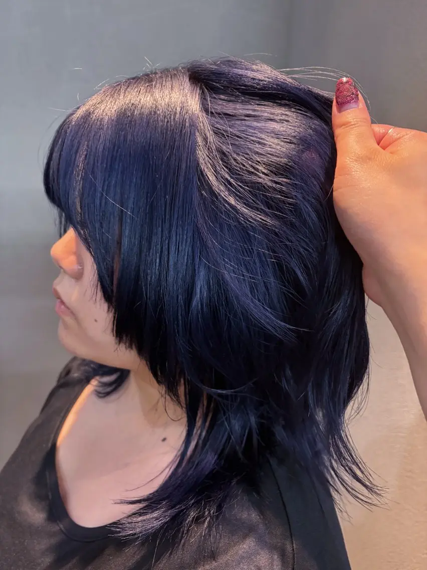 ミディアム カラー ヘアカラー 淀 小南津のヘアスタイル