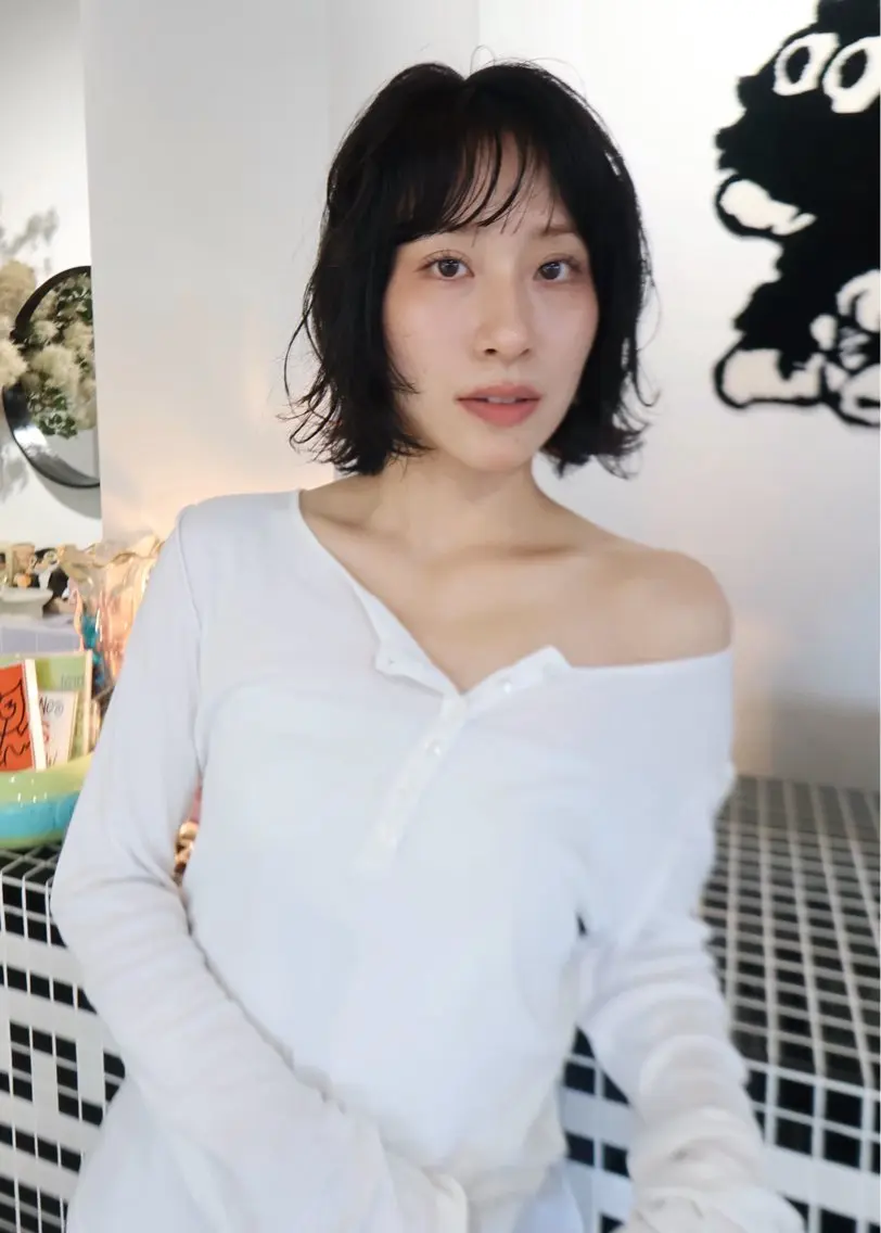 セミロング カット ヘアカラー ボブ/レイヤー 学芸大学SaKuraのヘアスタイル