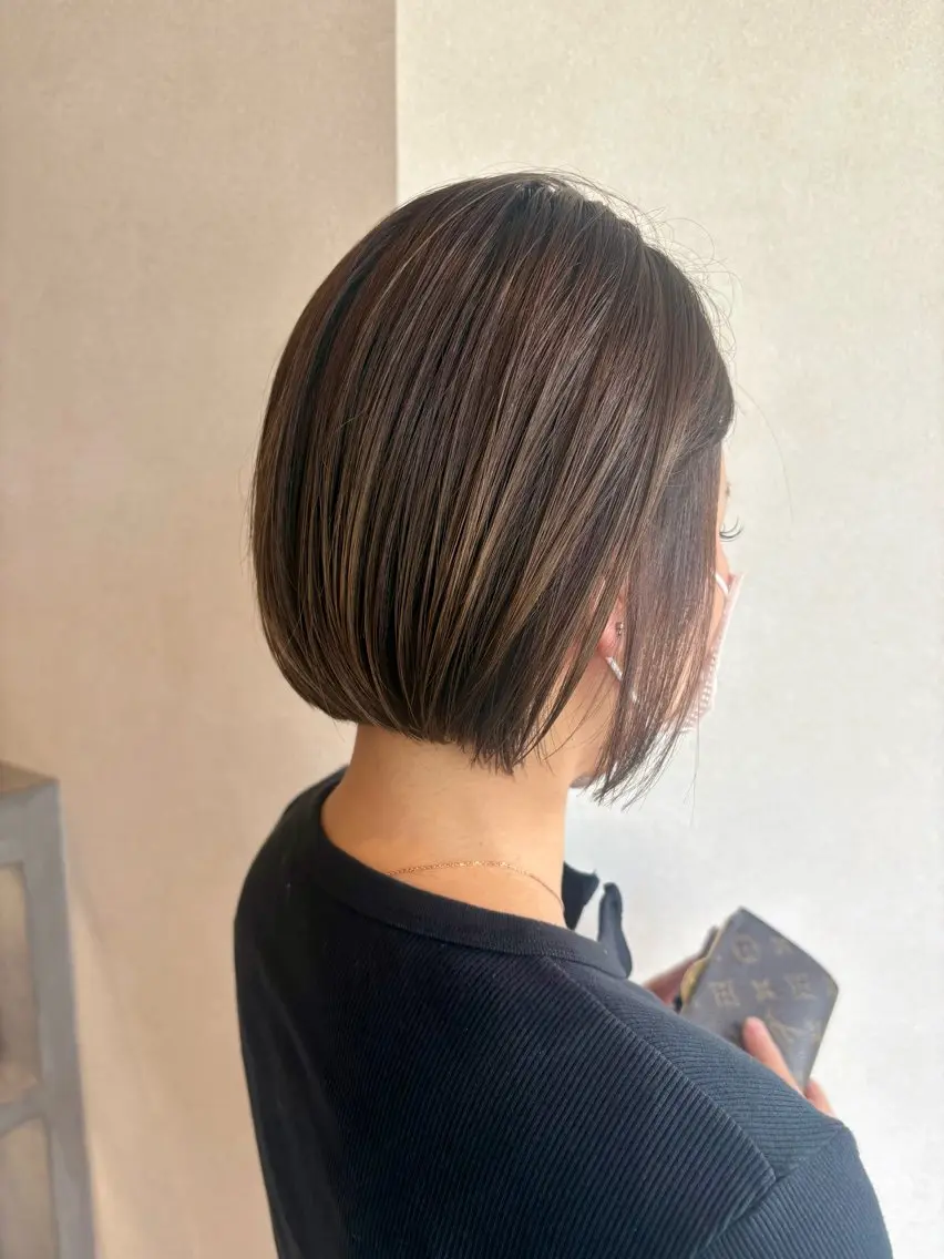 ショート カラー 透明感カラー ボブ 顔まわりレイヤー 顔周りカット 髪質改善 カット ヘアカラー トリートメント 田部 勇斗のヘアスタイル