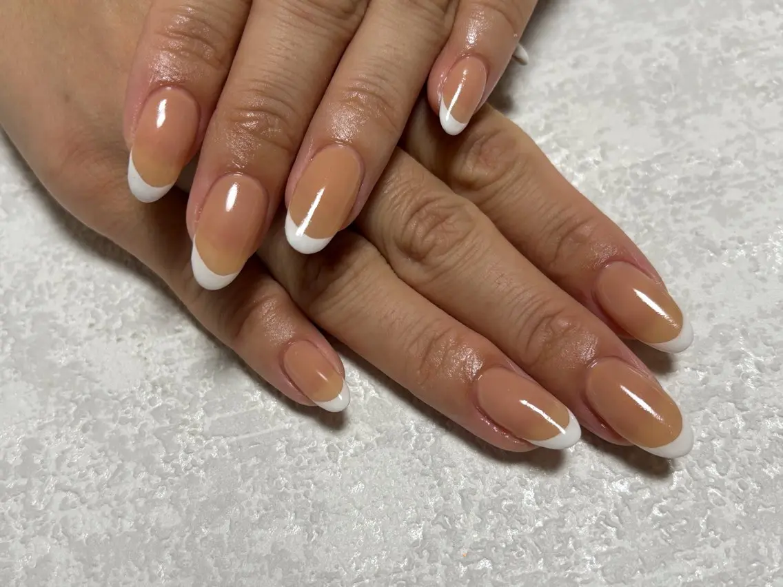 ネイル オーロラネイル フットネイル フレンチネイル ジェルネイル 韓国ネイル ハンドネイル kiki nail &brow二子玉川のネイルデザイン